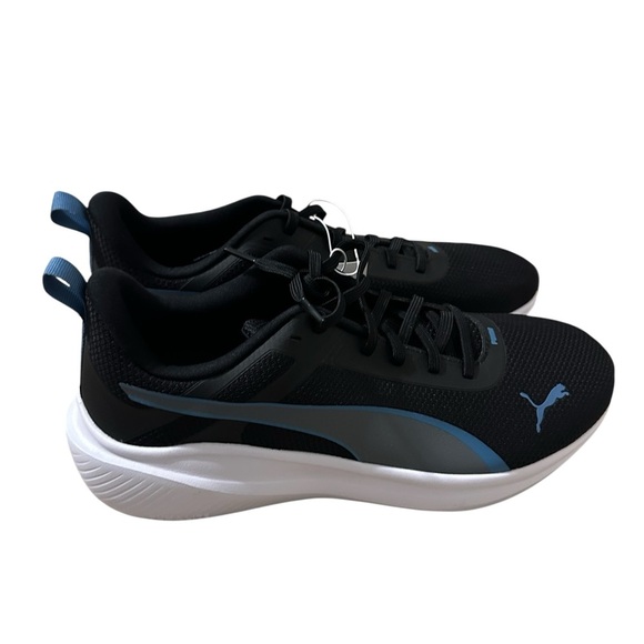 Puma Black Sneakers with Blue Highlights Mens Rocket Fuel Mesh Sport Size 13 - Picture 4 of 9